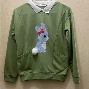 Green Long Sleeve Bunny Shirt